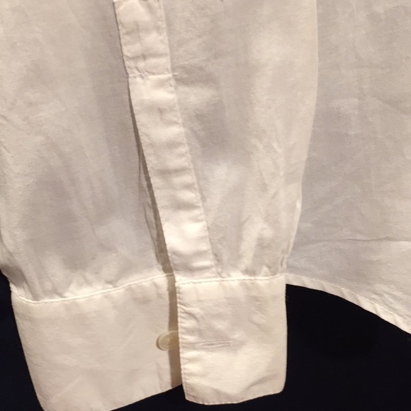 DKNY white dress shirt with back ruching Size 10 - Picture 3 of 5